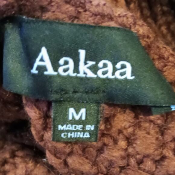 Aakaa rust chunky knit cowlneck sweater M - Picture 5 of 5